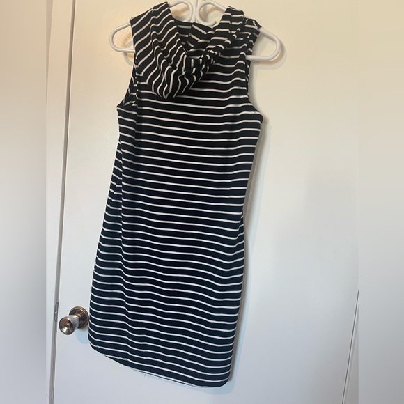 Black with white striped hoodie style dress - Maurice’s - Picture 2 of 5